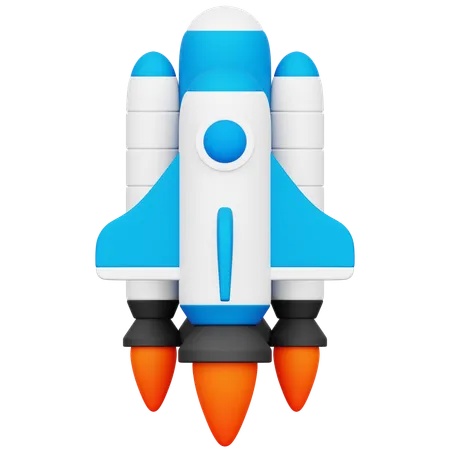 Cohete espacial  3D Icon
