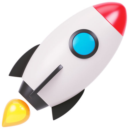 Cohete espacial  3D Icon