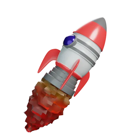 Cohete espacial  3D Illustration