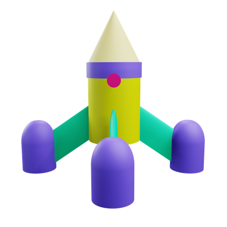 Cohete para niños  3D Icon