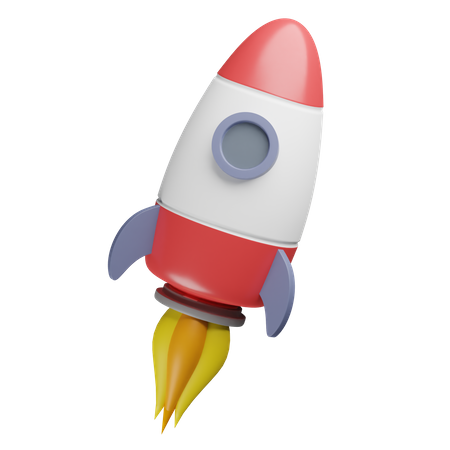 Cohete volador  3D Illustration