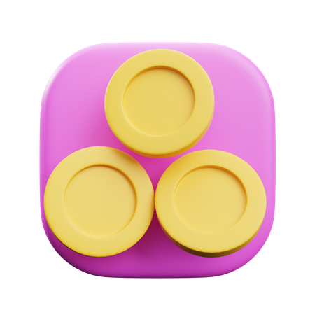 동전  3D Icon