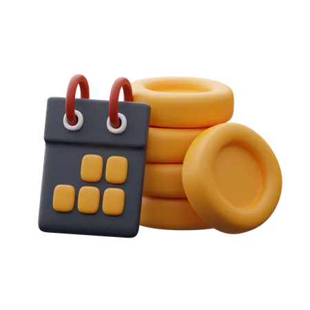Coin And Calendar Download This Item Now 3D Icon