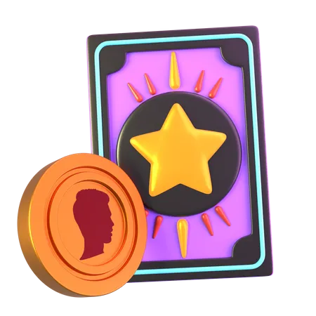 Coin And Card  3D Icon