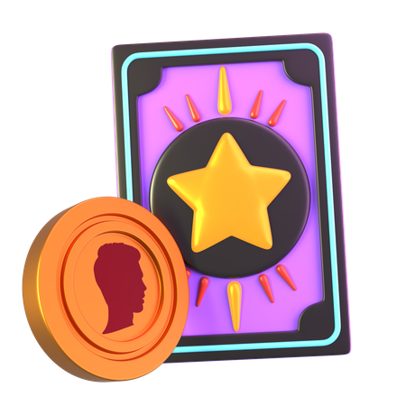 Coin And Card  3D Icon
