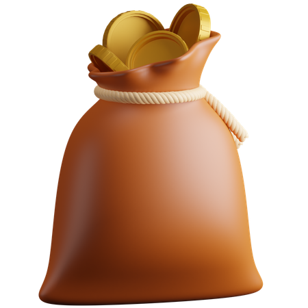 Coin Bag  3D Icon