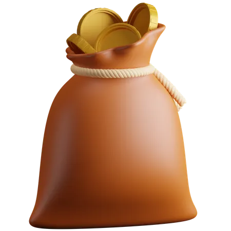 Coin Bag  3D Icon