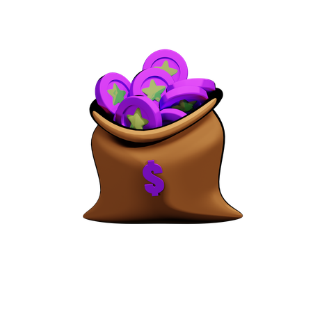 Coin bag  3D Icon