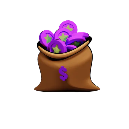 Coin bag  3D Icon