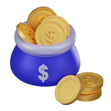 Coin Bag  3D Icon