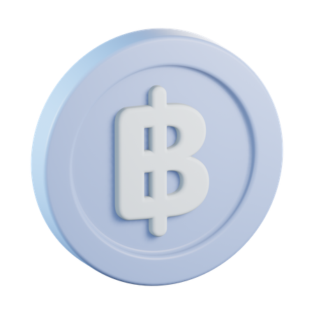 Coin Baht  3D Icon