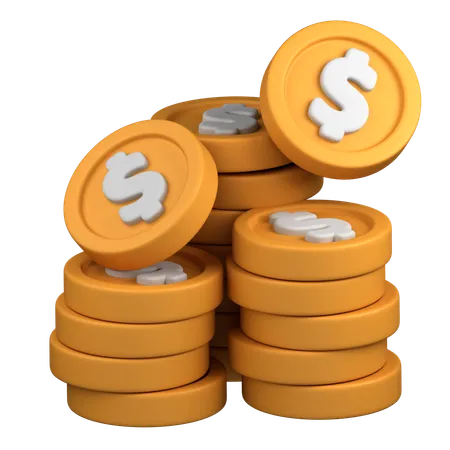 Coin big stack  3D Icon