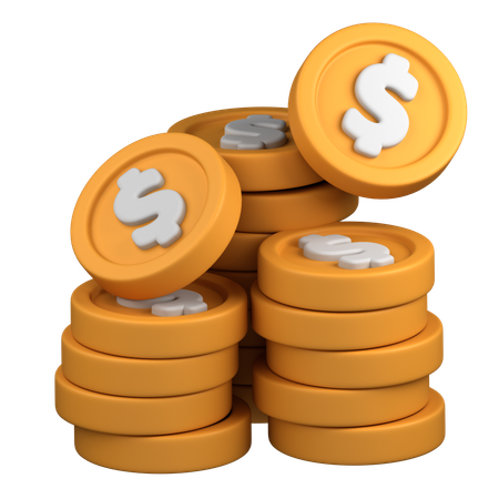 Coin big stack  3D Icon