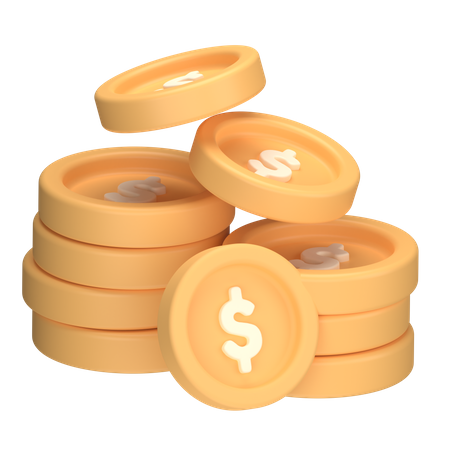 Coin big stack  3D Icon