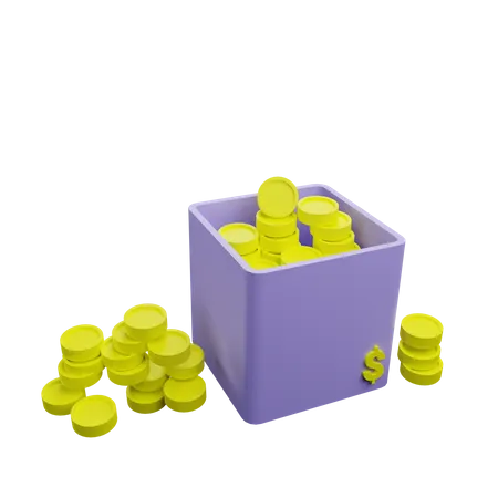 Coin box  3D Icon