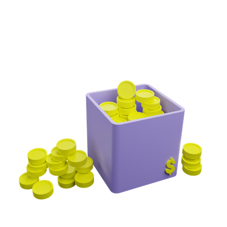 Coin box  3D Icon