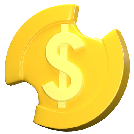 Coin Broke  3D Icon
