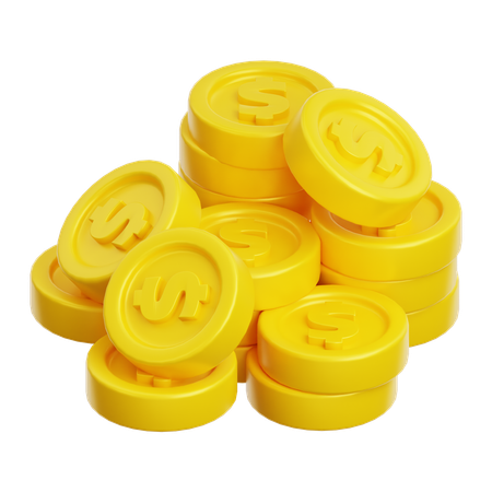 Coin Bundle  3D Icon