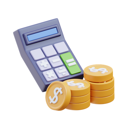 Coin Calculator  3D Icon