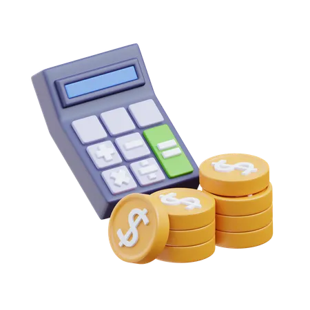 Coin Calculator 3 D Icon 3D Icon