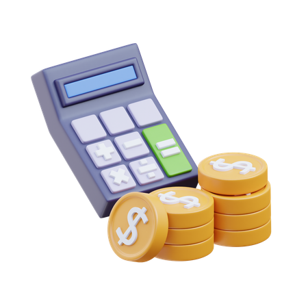 Coin Calculator  3D Icon