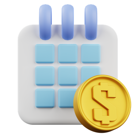 Coin Calendar  3D Icon