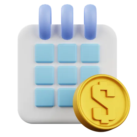 Coin Calendar  3D Icon