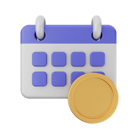 Coin Calendar  3D Icon