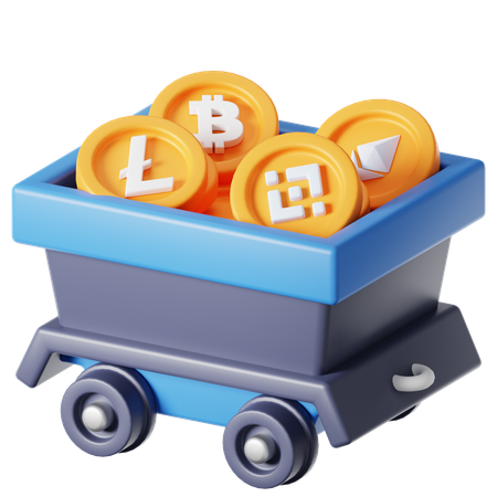 Coin Cart  3D Icon