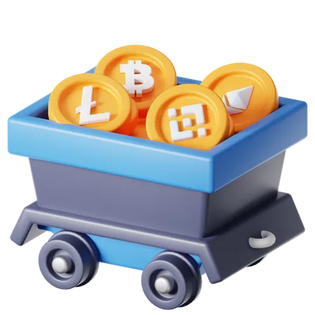 Coin Cart  3D Icon