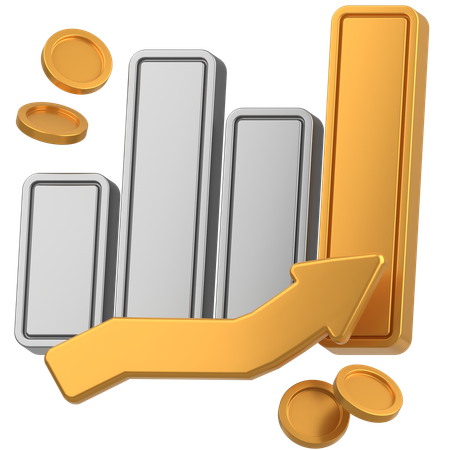 Coin chart  3D Icon