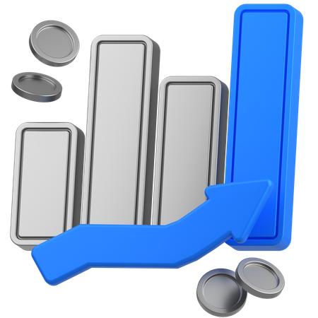 Coin chart  3D Icon