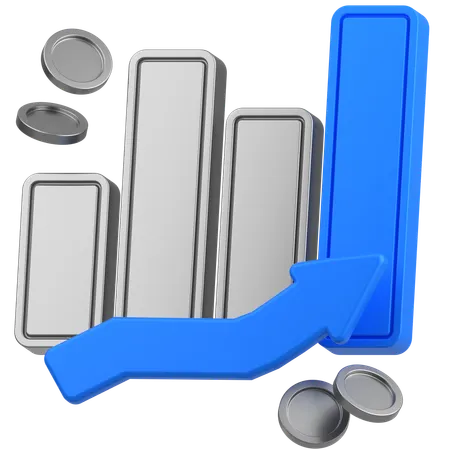 Coin chart  3D Icon