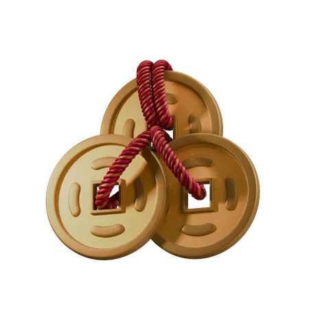 Coin Chinese  3D Icon