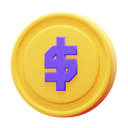 COIN DOLAR  3D Icon