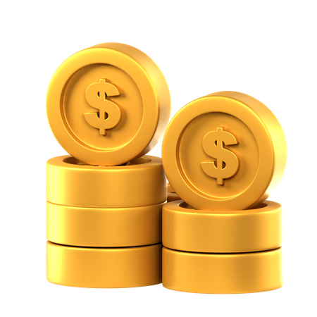 Coin Dollar  3D Icon