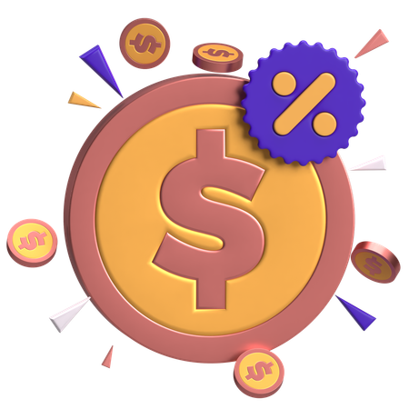 Coin Dollar  3D Icon