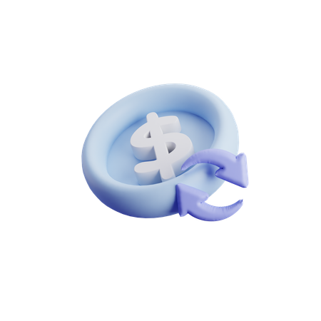 Coin Dollar  3D Icon