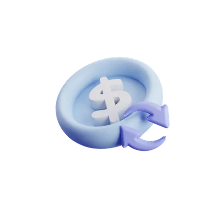 Coin Dollar  3D Icon