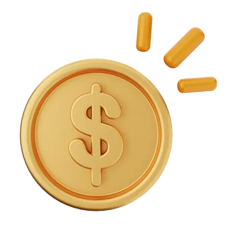 Coin Dollar  3D Icon