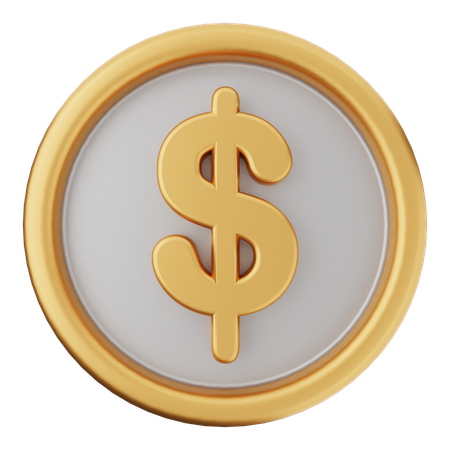 Coin Dollar  3D Icon