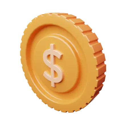 Coin Dollar  3D Icon