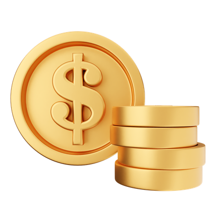 Coin Dollar Payment  3D Icon