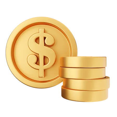 Coin Dollar Payment  3D Icon