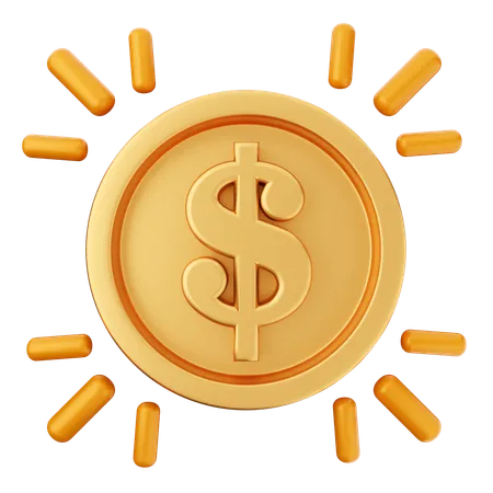 Coin Dollar Payment  3D Icon