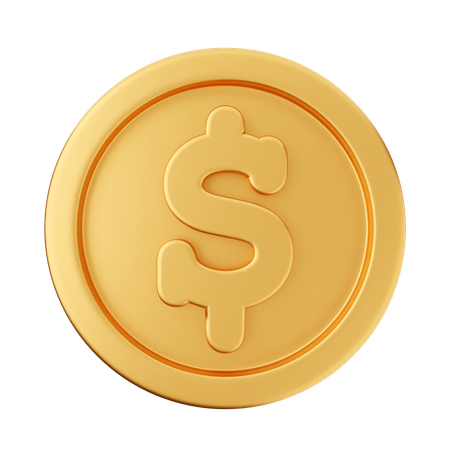 Coin Dollar Payment  3D Icon