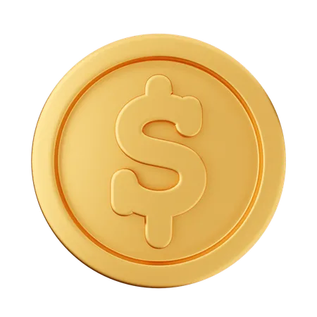 Coin Dollar Payment  3D Icon