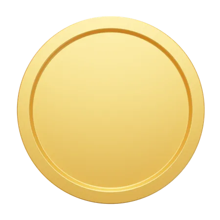 Coin Empty Gold  3D Icon