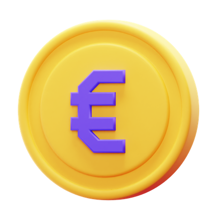 COIN EURO  3D Icon