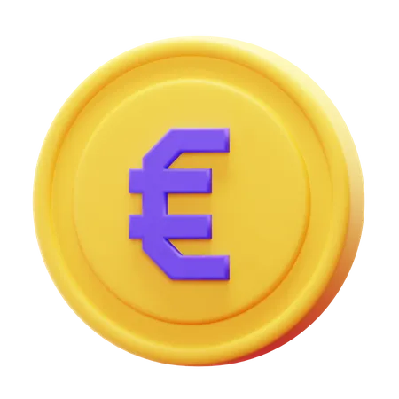 COIN EURO  3D Icon